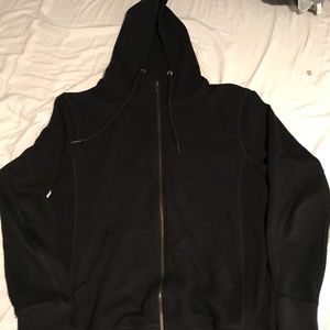 Black sweatshirt with double zipper size Large